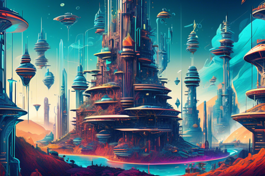 Create an imaginative and visually engaging illustration of a futuristic digital landscape where prominent tech companies are depicted as towering, protective fortress structures. Each fortress is emblazoned with logos of well-known privacy-focused companies. The surroundings are filled with vibrant digital elements symbolizing data, like streams of zeros and ones, flowing securely between these fortresses. Include elements like virtual guardrails, firewalls, and encryption symbols to emphasize the theme of online privacy protection. The overall atmosphere should convey security, innovation, and trust in the digital age.